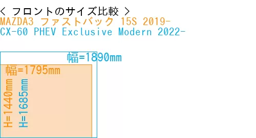 #MAZDA3 ファストバック 15S 2019- + CX-60 PHEV Exclusive Modern 2022-